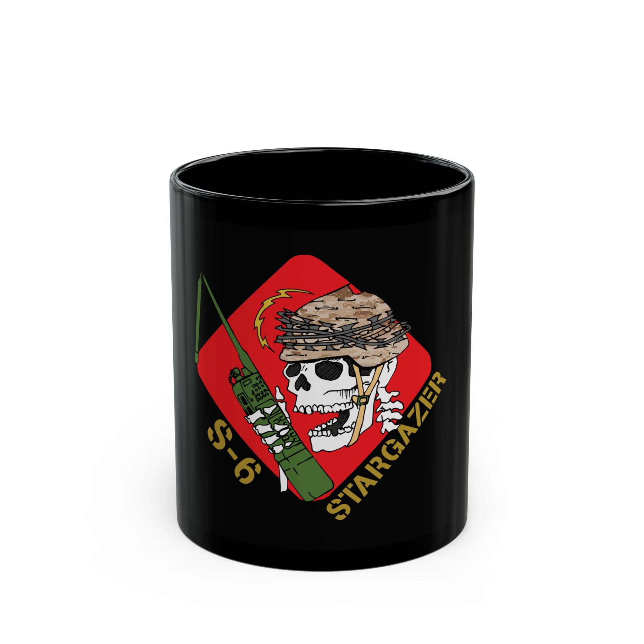 Stargazer Black Ceramic Mug | Customizable 11oz & 15oz Coffee Mugs | Microwave & Dishwasher Safe | Perfect Gift for Coffee Lovers