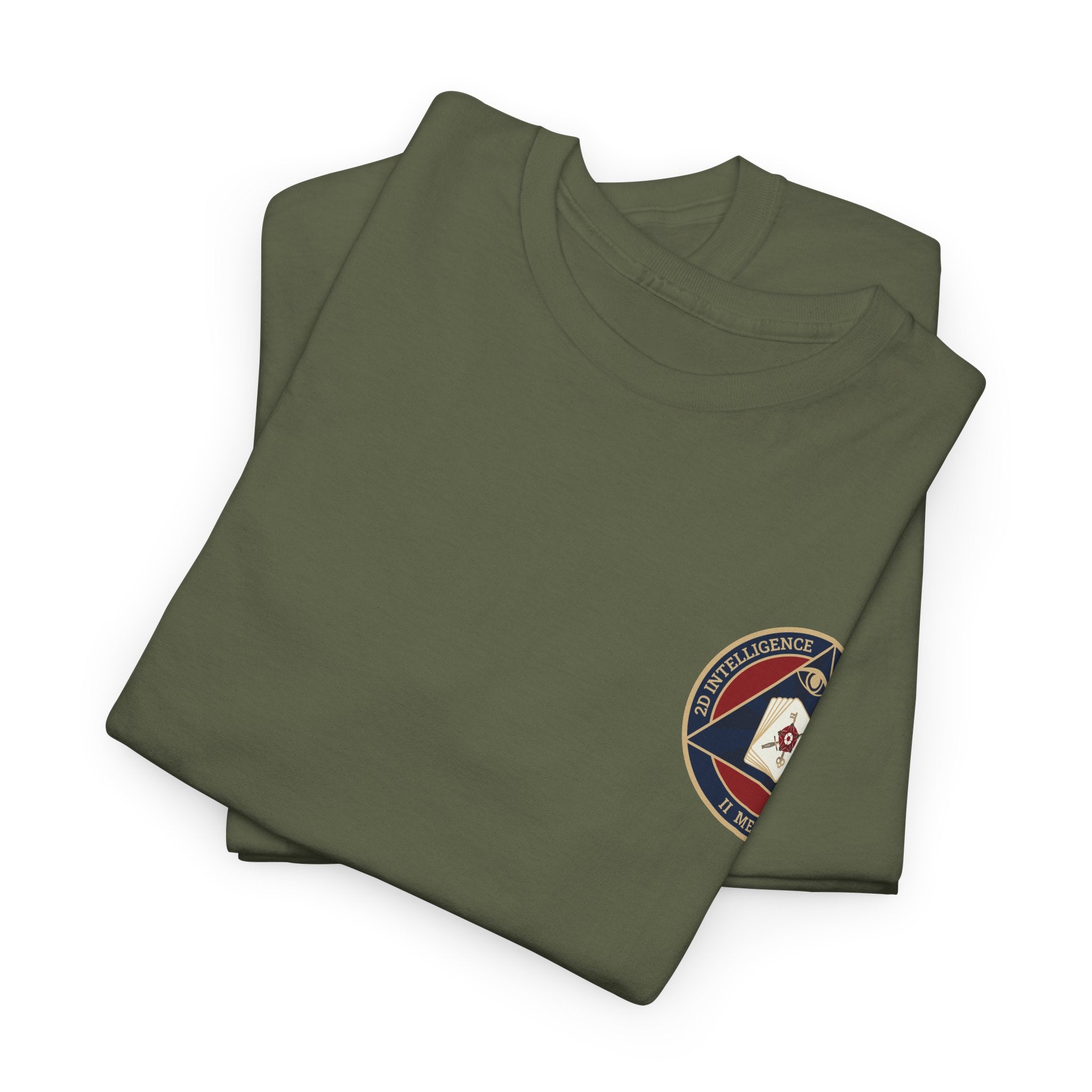 2nd Intel Bn Green Unisex Heavy Cotton Tee | Customizable Military T-Shirt | Comfortable & Durable | Perfect for Everyday Wear