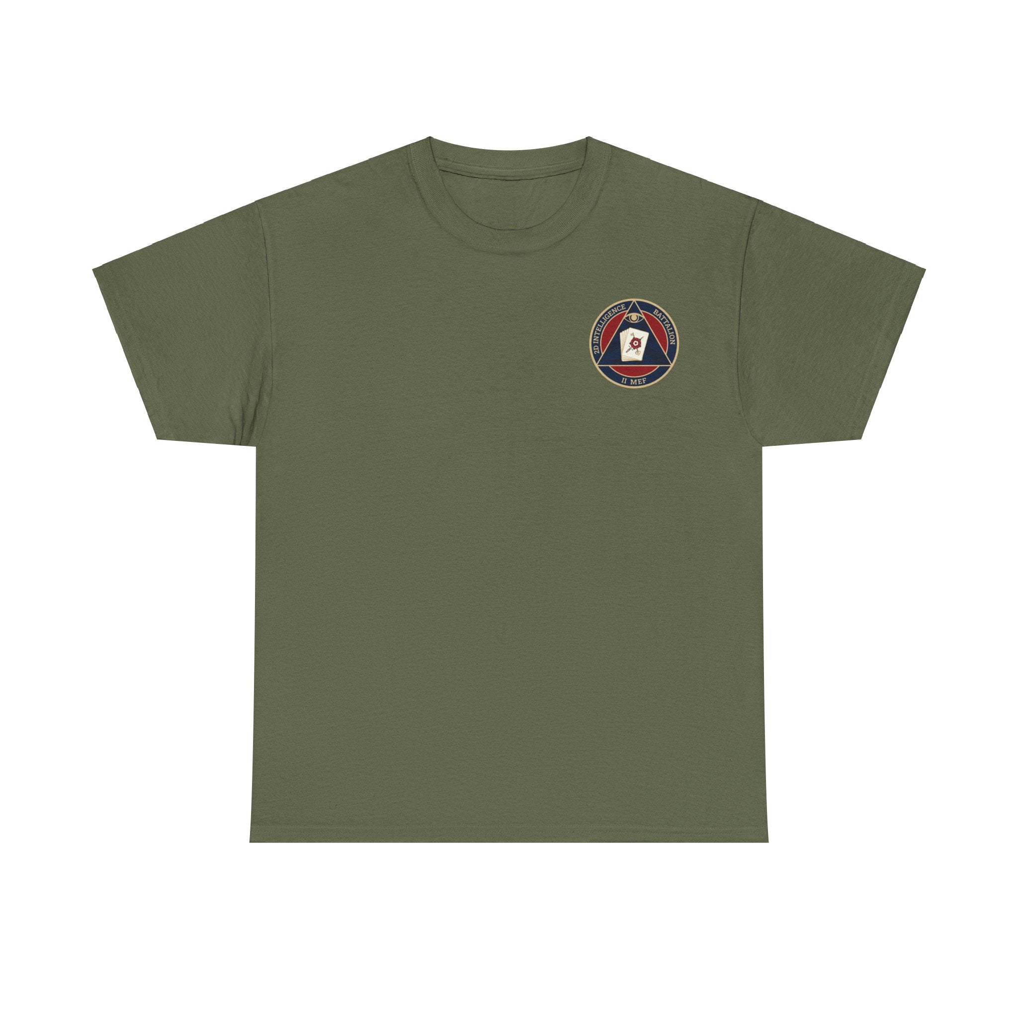 2nd Intel Bn Green Unisex Heavy Cotton Tee | Customizable Military T-Shirt | Comfortable & Durable | Perfect for Everyday Wear