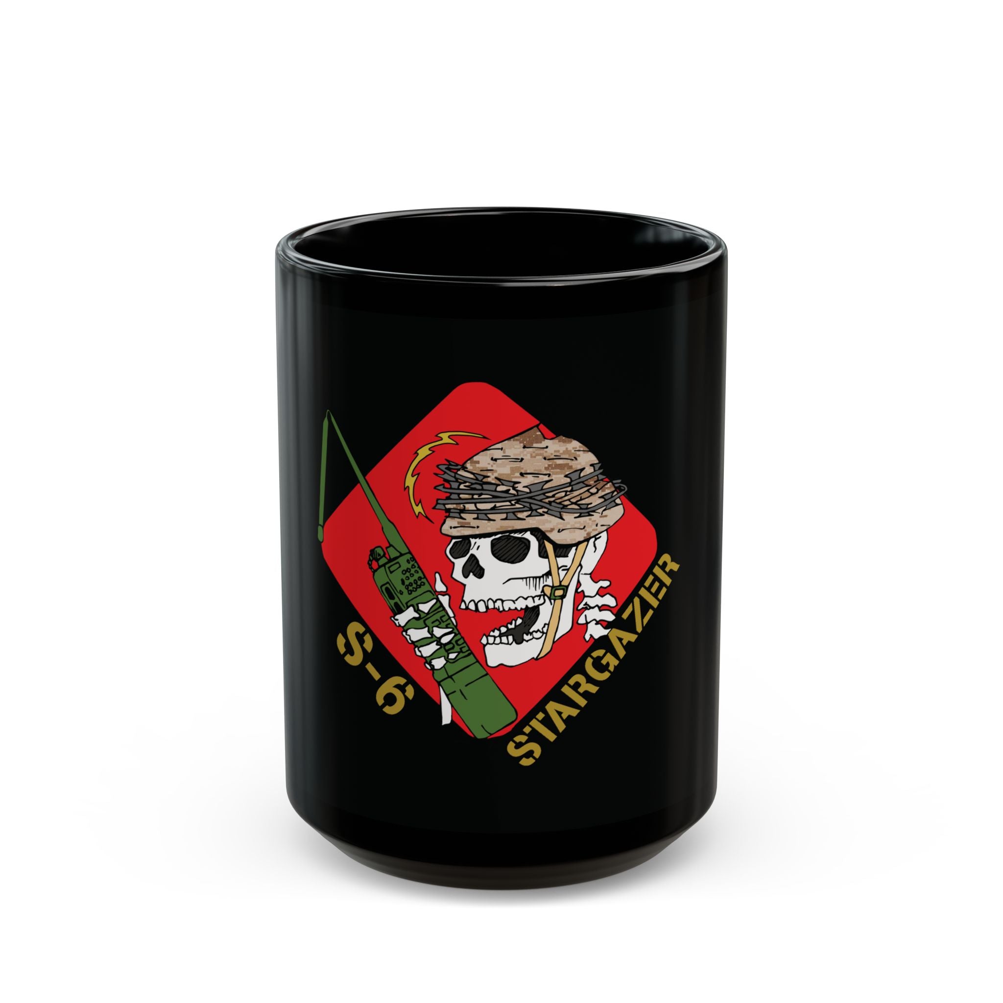 Stargazer Black Ceramic Mug | Customizable 11oz & 15oz Coffee Mugs | Microwave & Dishwasher Safe | Perfect Gift for Coffee Lovers