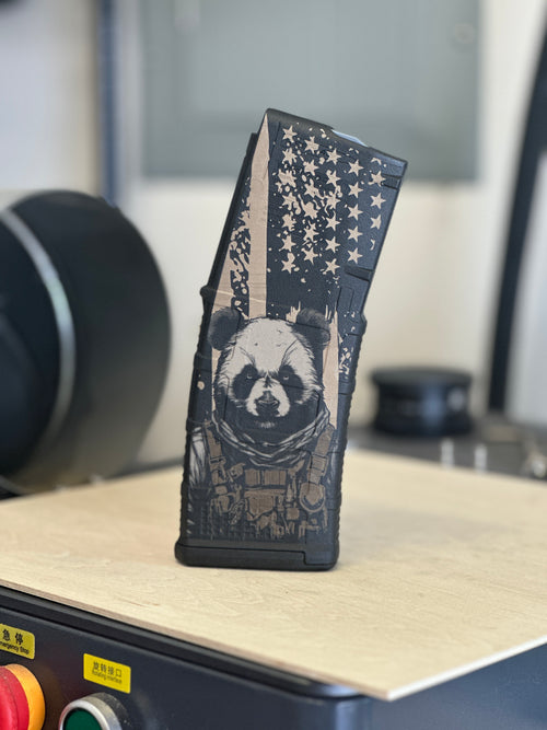"Panda Patriot" Custom Engraved 30-Round Magazine
