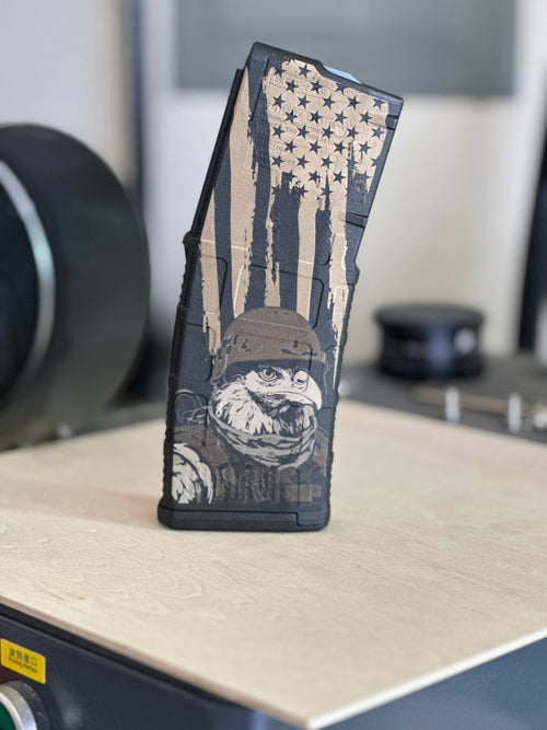 "Freedom Fighter Chicken" Custom Engraved 30-Round Magazine