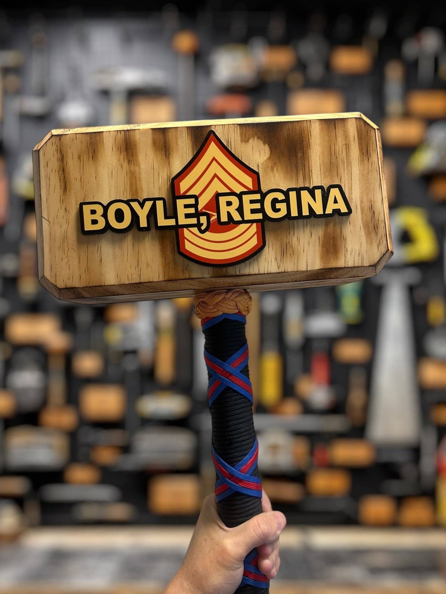 Custom Military Thor Hammer Handcrafted & Personalized Gift