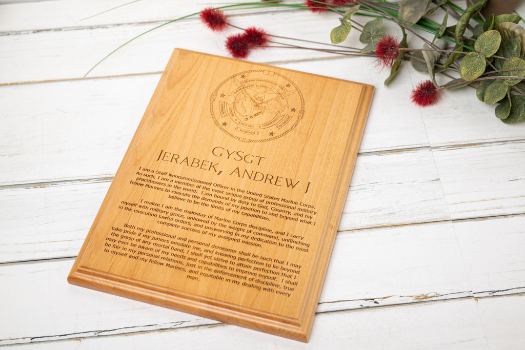 Custom Wooden Military Award Plaque – Ideal Retirement or Moving Away Gift