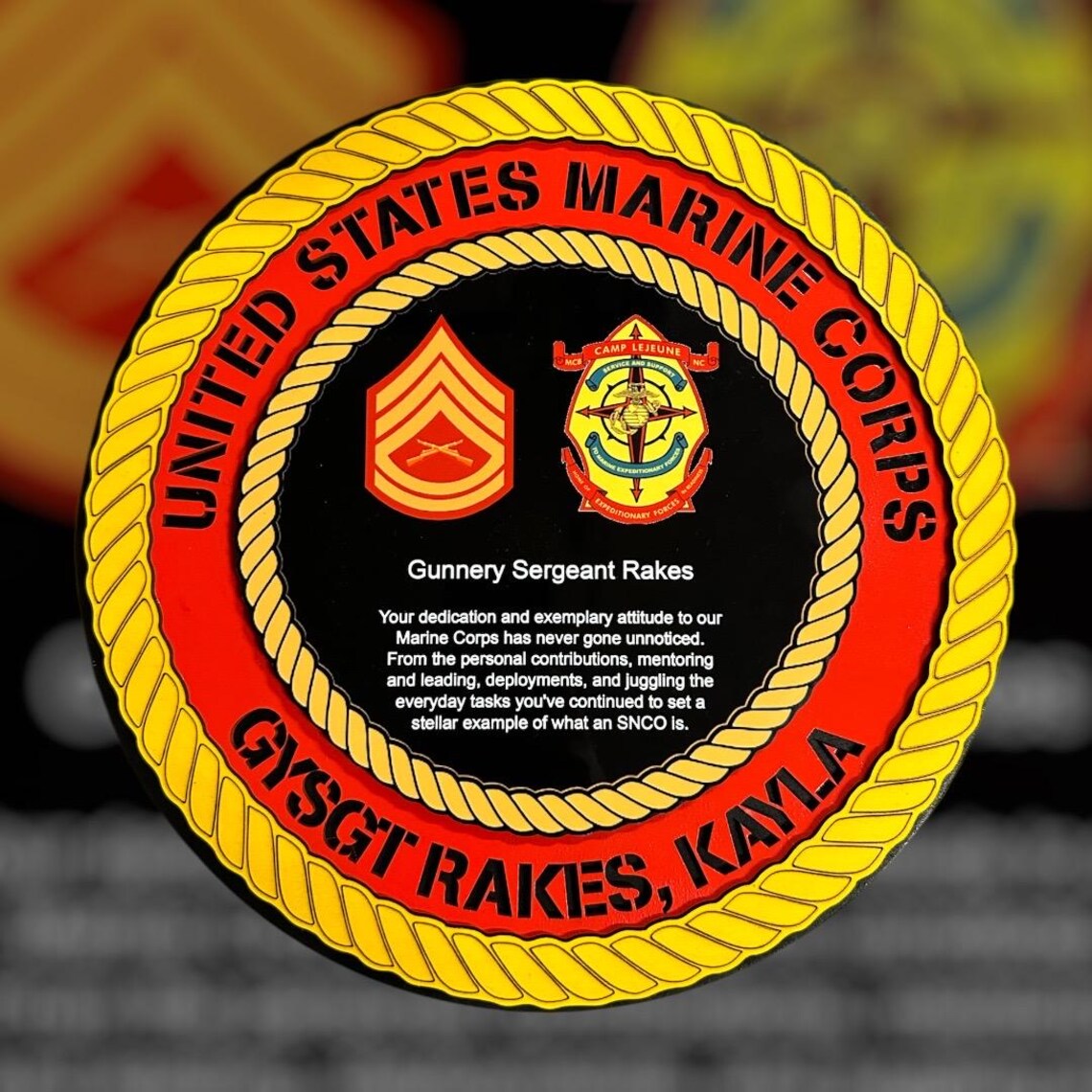 USMC PCS plaque, Air Force PCS Paque, Army PCS Plaque, Navy plaque